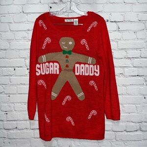 Red Gingerbread Holiday Sweater